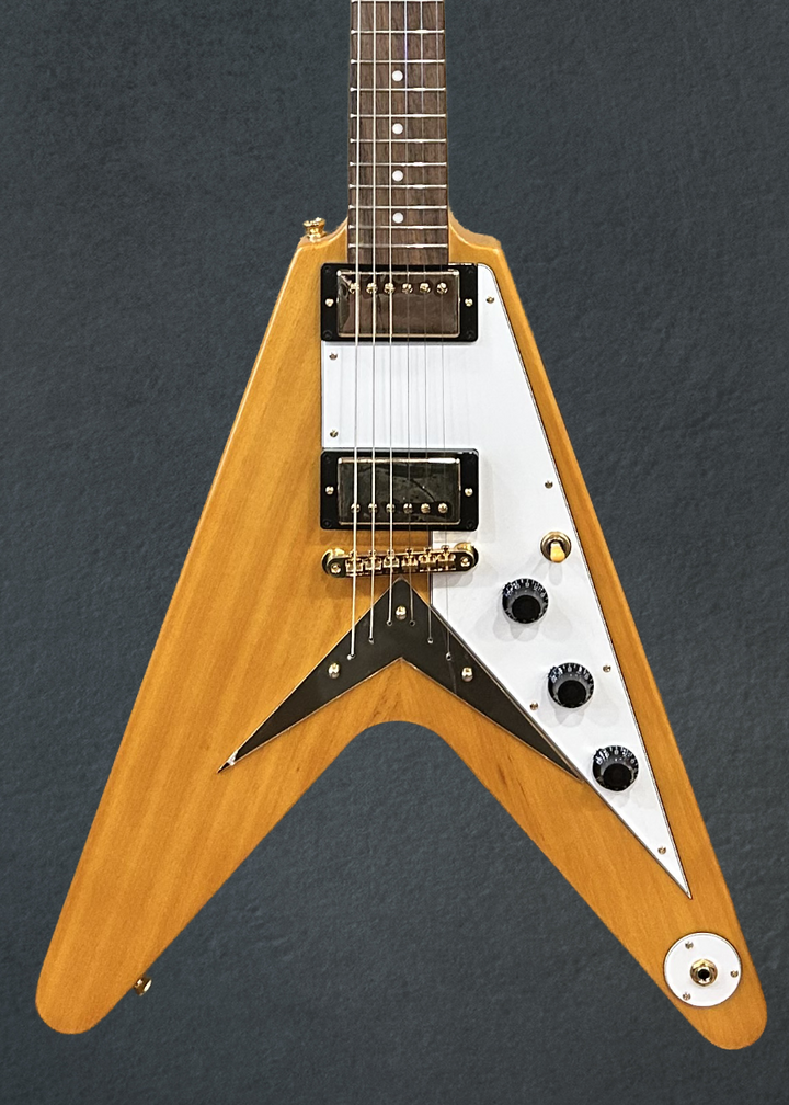 1958 Korina Flying V (White Pickguard) - Aged Natural