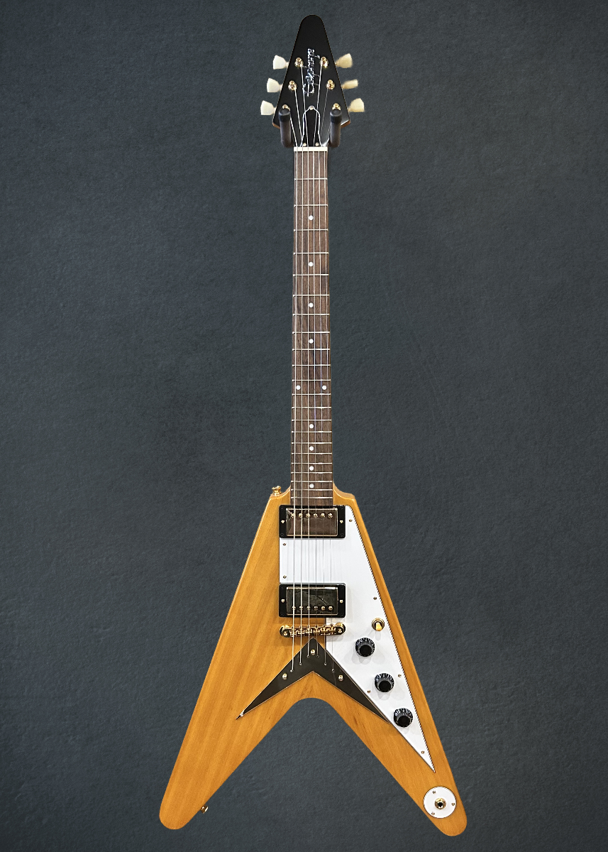 1958 Korina Flying V (White Pickguard) - Aged Natural