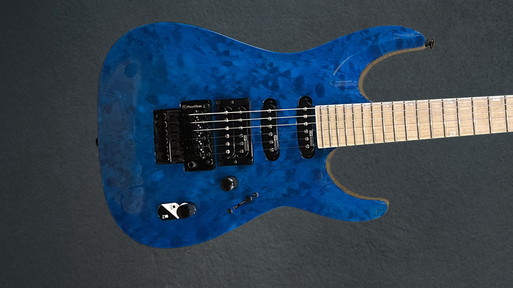 MH-203QM-SEE THRU BLUE – Dave's Guitar Shop