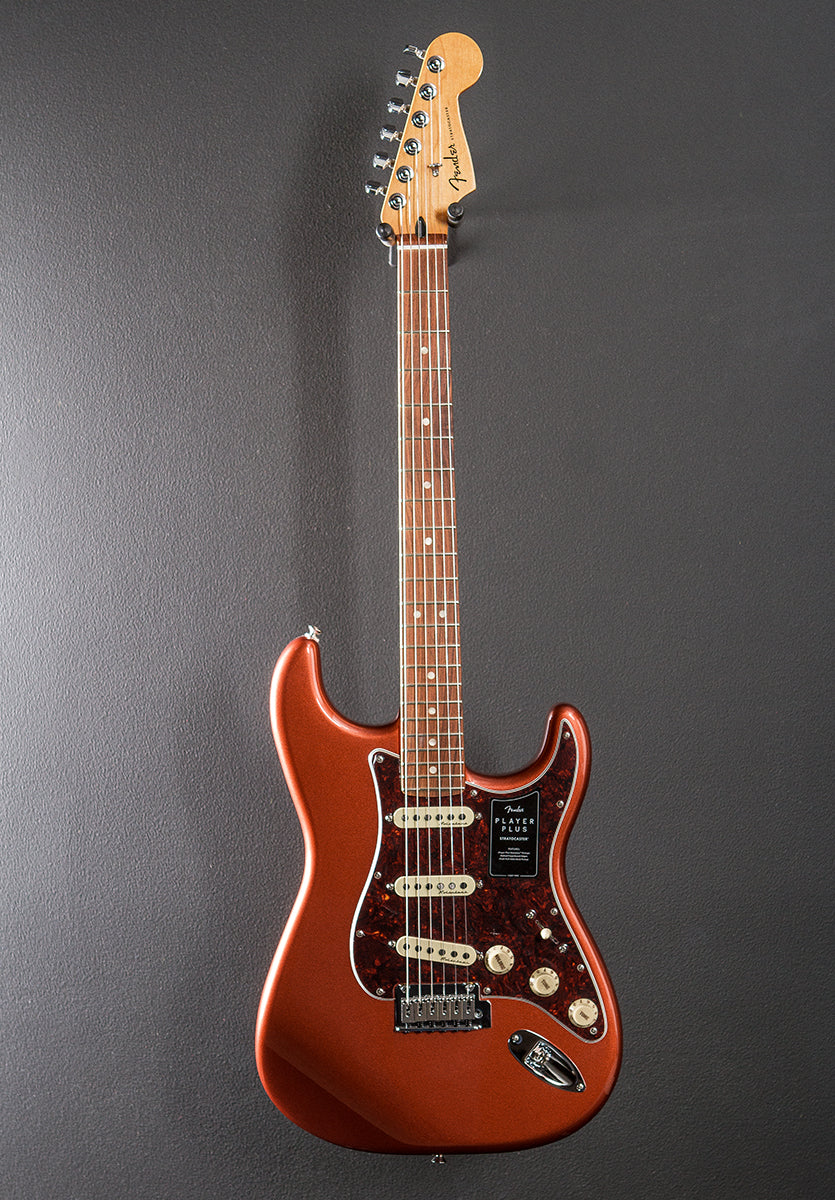 Player Plus Stratocaster - Aged Candy Apple Red w/Pau Ferro