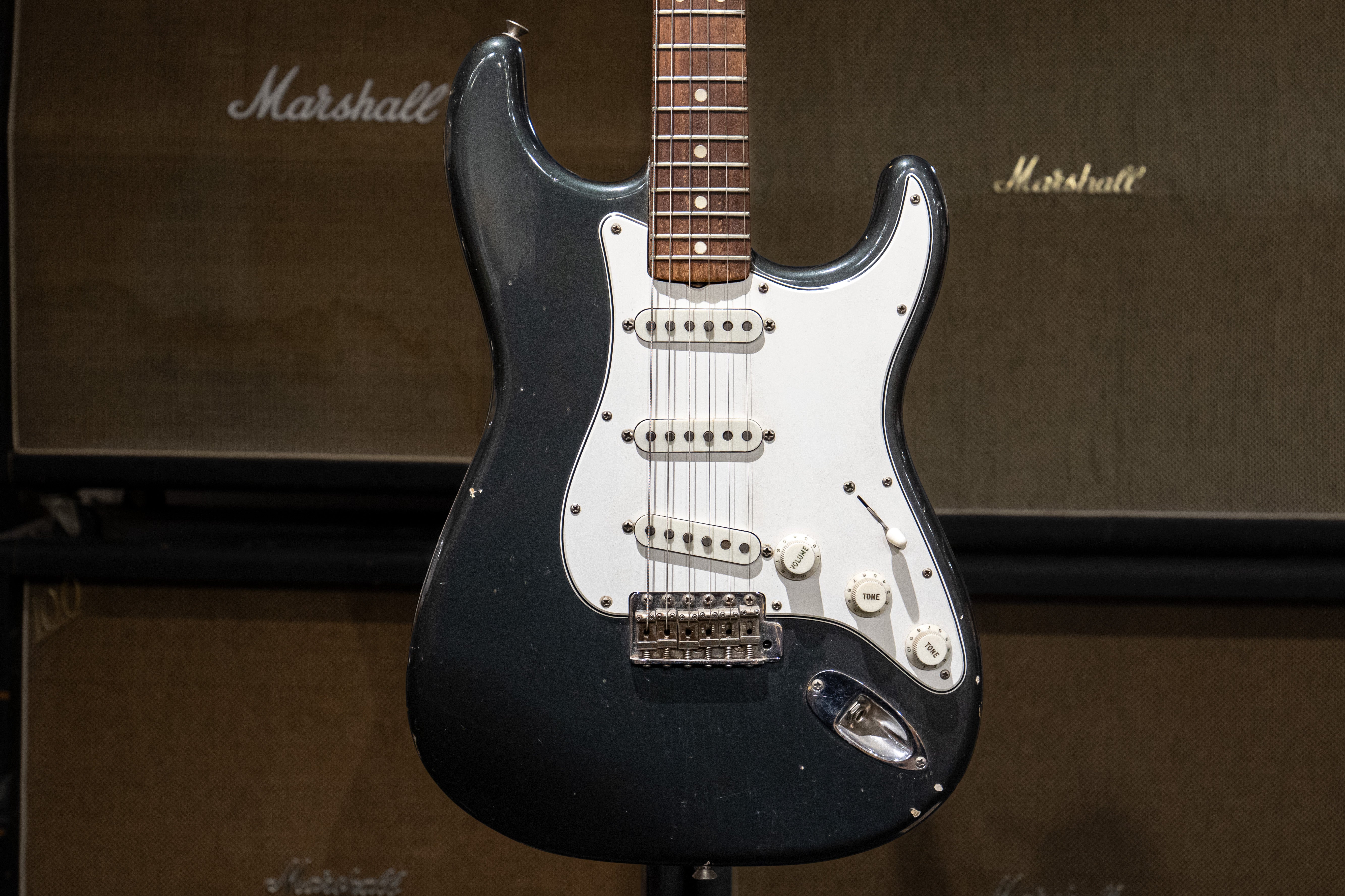 1965 Fender Stratocaster Charcoal Frost Metallic Dave s Guitar Shop
