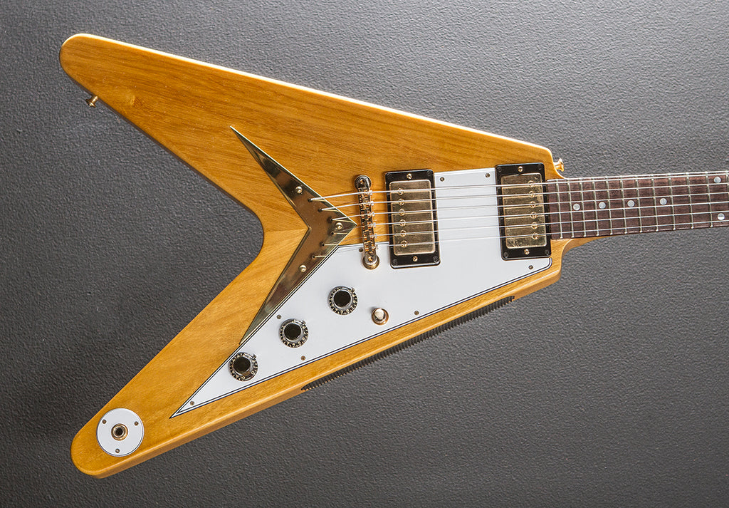 1958 Korina Flying V Reissue (White Pickguard) - Natural – Dave's