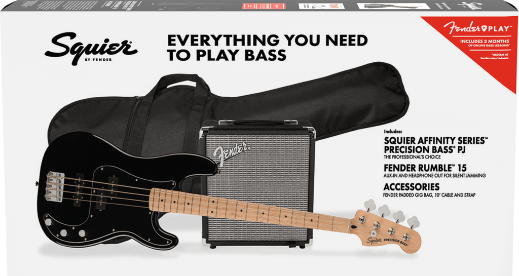Affinity Series Precision Bass PJ Pack - Black – Dave's Guitar Shop