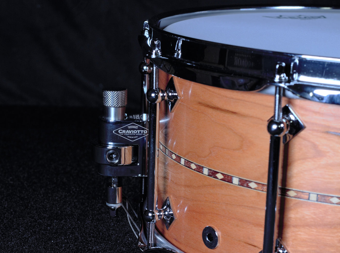 Custom Shop Snare Drum - Cherry with Walnut Inlay