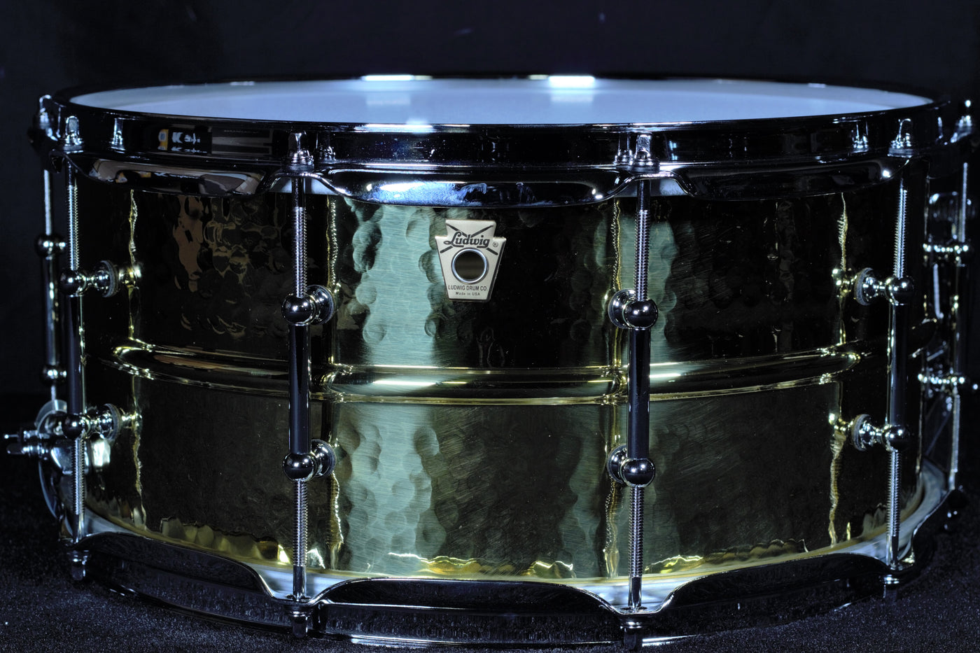 Hammered Brass Snare Drum