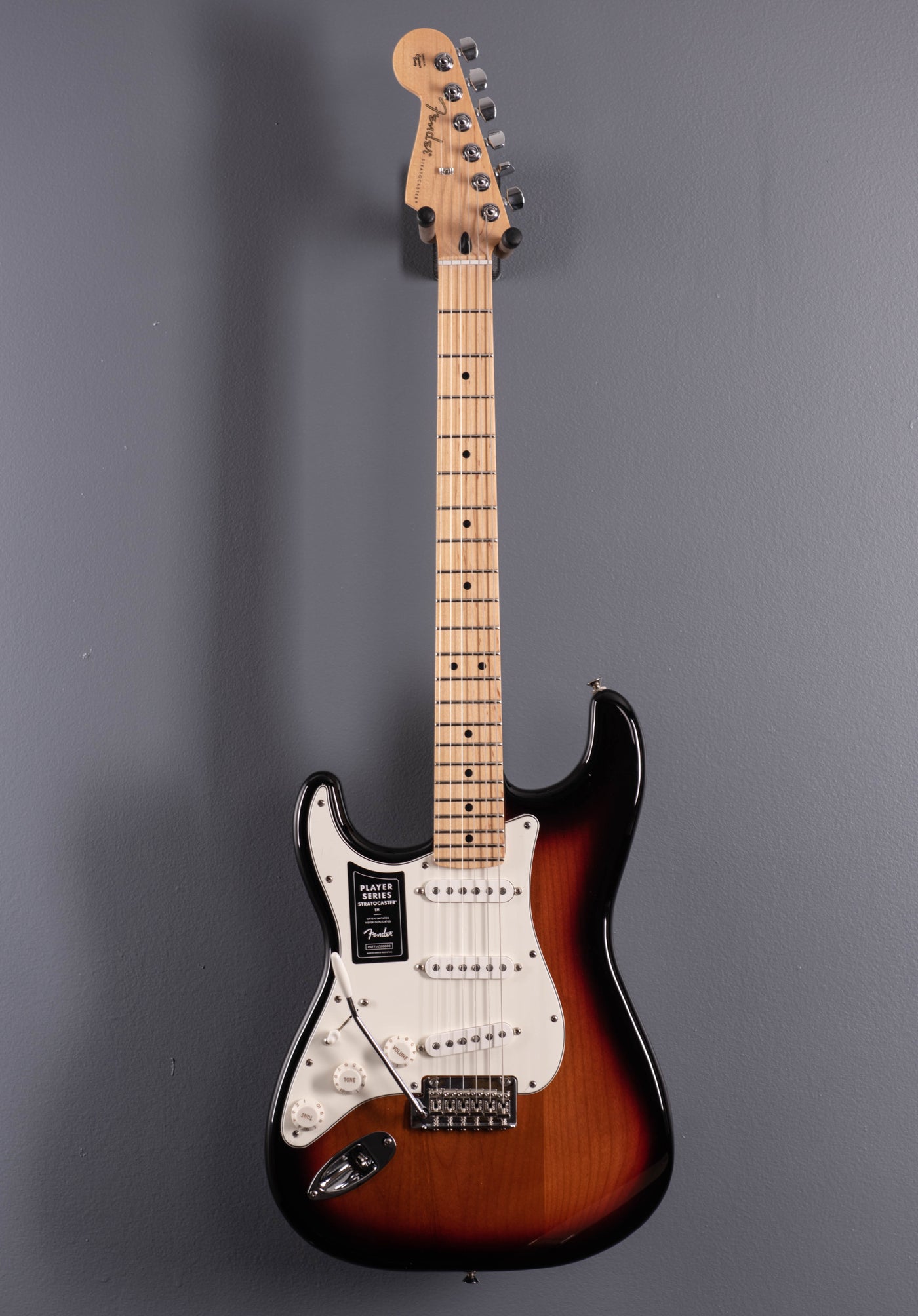 Player Stratocaster Left-Handed w/Maple Fingerboard - 3-Color Sunburst