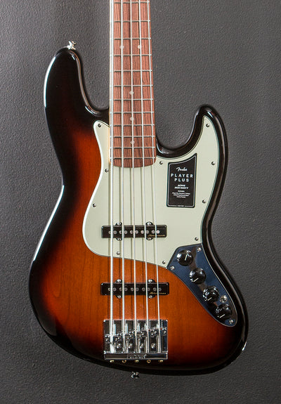 Player Plus Jazz Bass V - 3 Color Sunburst w/Pau Ferro