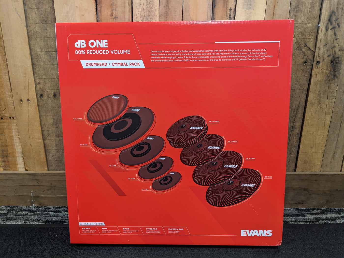 dB One Low Volume Drumhead and Cymbal Pack