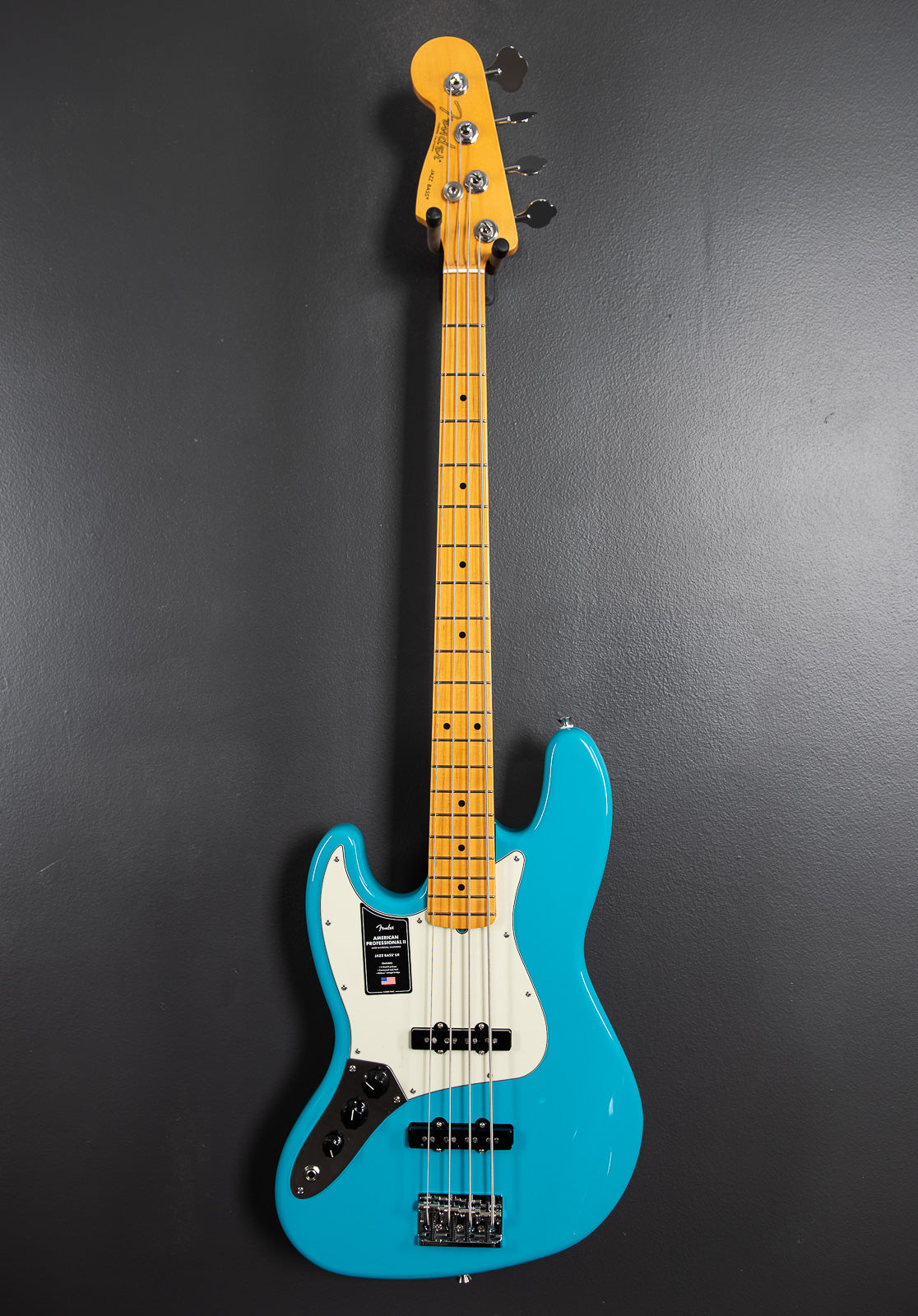 American Professional II Jazz Bass Left Hand - Miami Blue