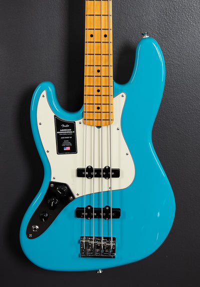 American Professional II Jazz Bass Left Hand - Miami Blue