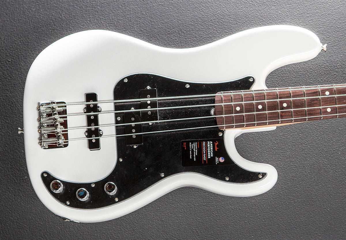 American Performer Precision Bass – Arctic White w/Rosewood