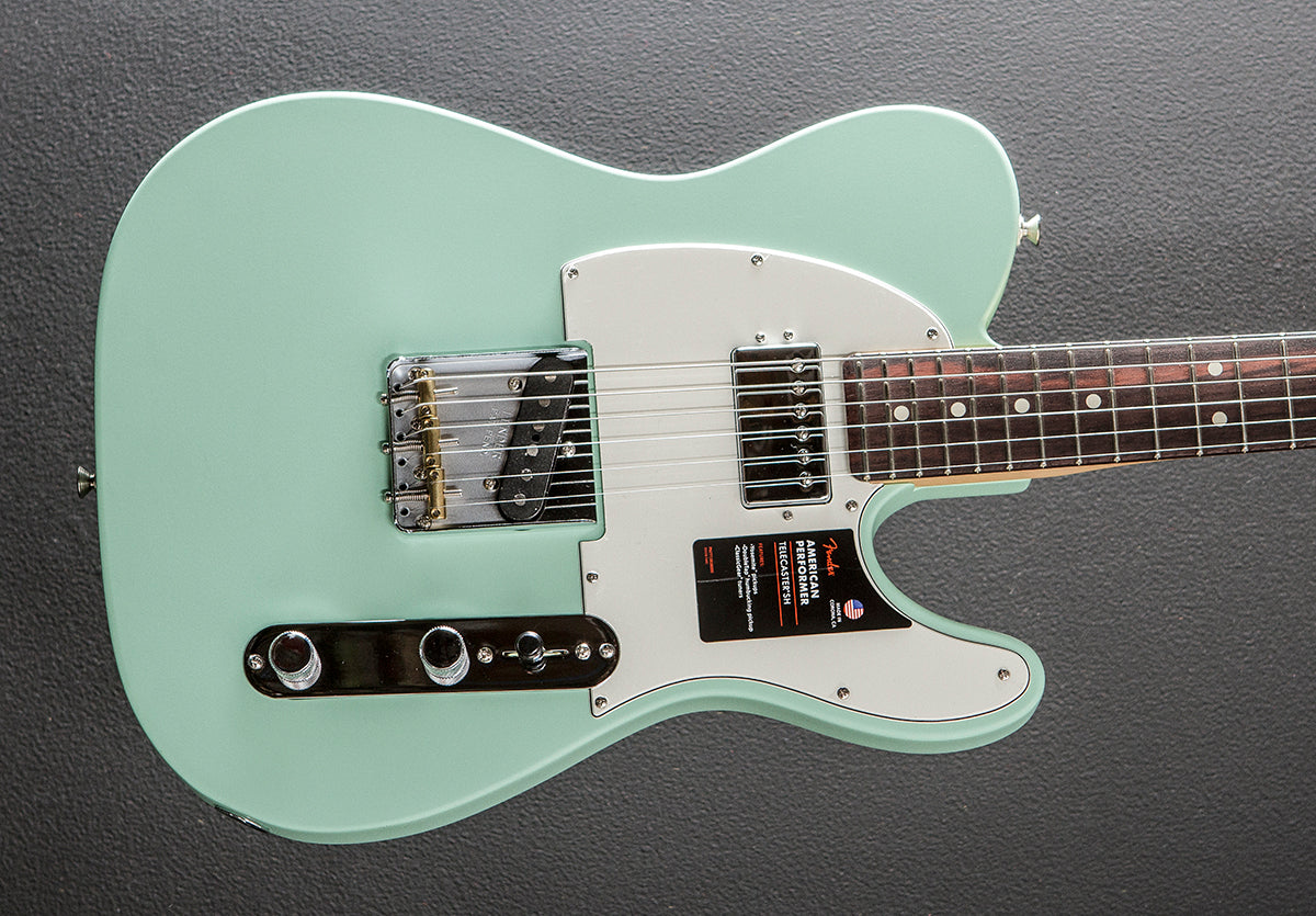 American Performer Telecaster Hum – Satin Surf Green w/Rosewood