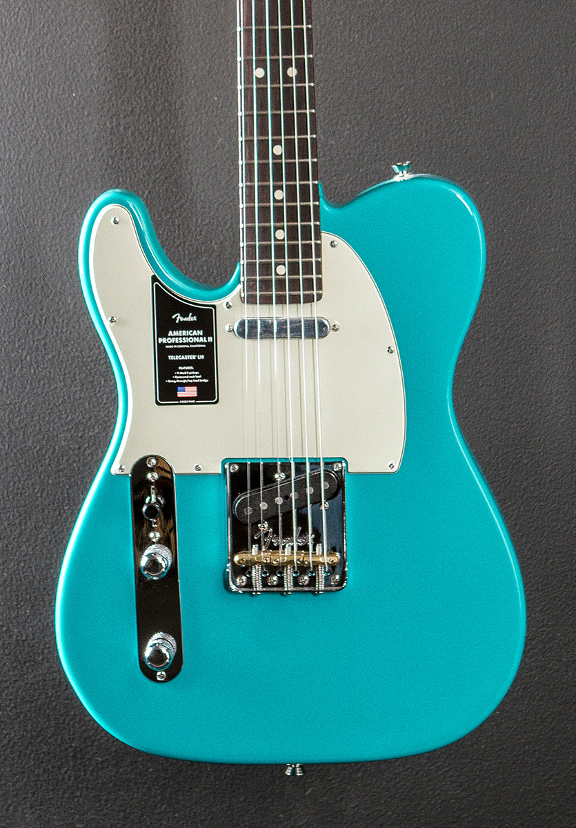 American Professional II Telecaster Left Hand - Miami Blue w/Rosewood