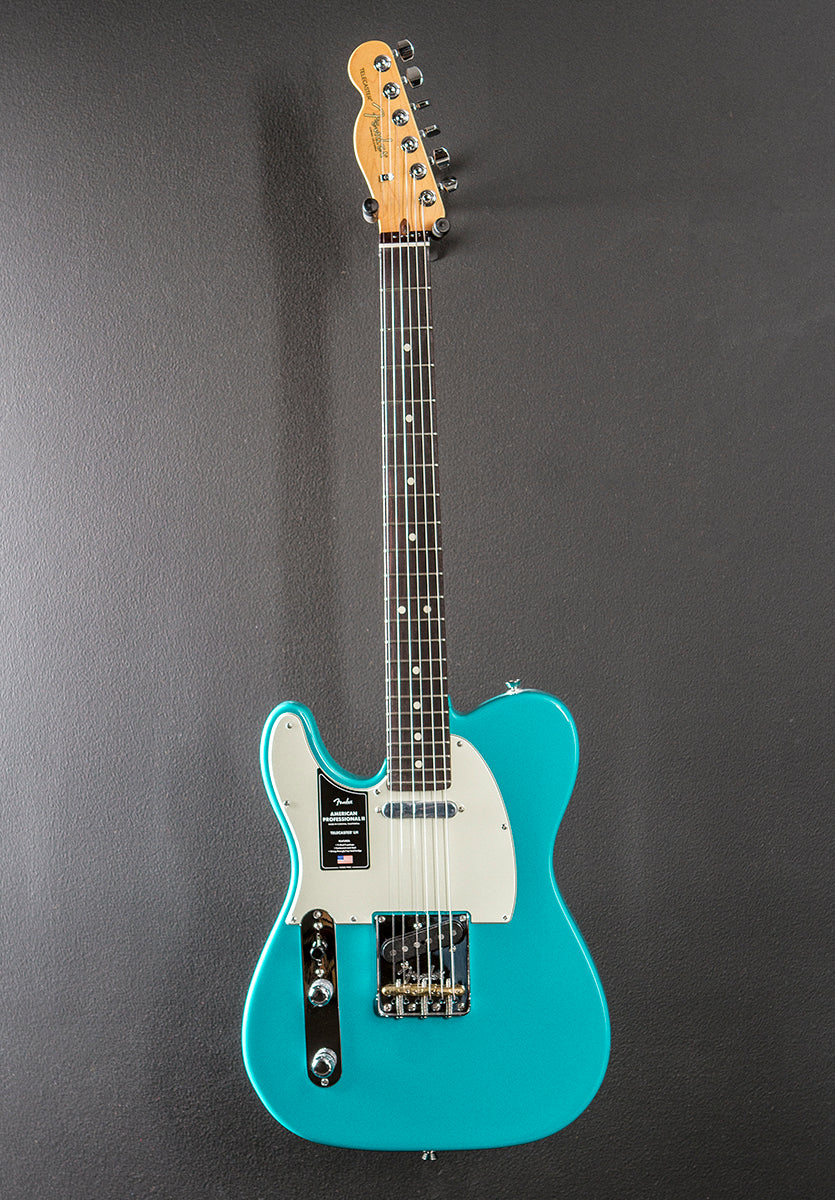 American Professional II Telecaster Left Hand - Miami Blue w/Rosewood