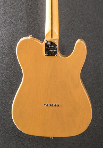 American Professional II Telecaster Left Hand- Butterscotch Blonde w/Maple