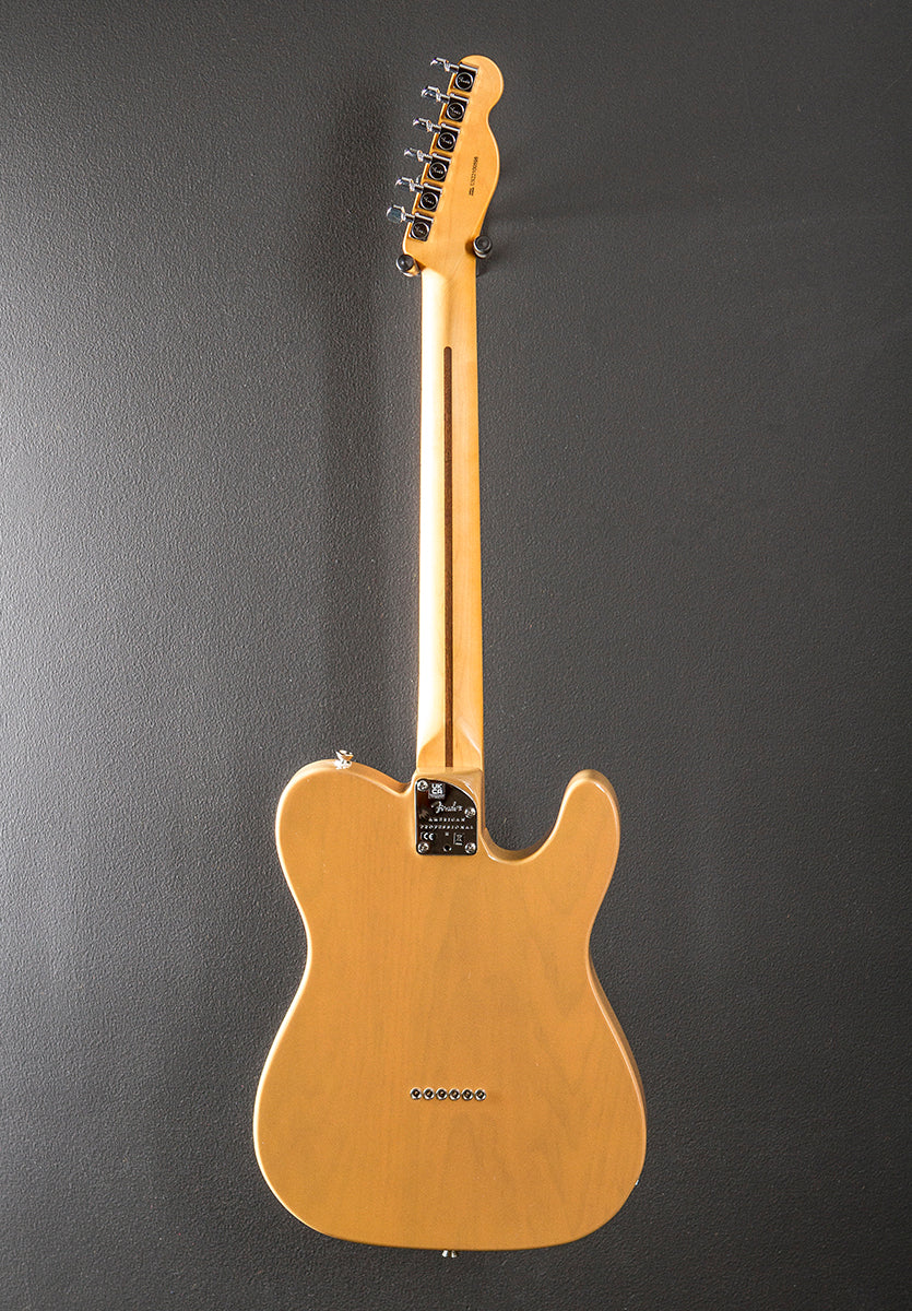 American Professional II Telecaster Left Hand- Butterscotch Blonde w/Maple