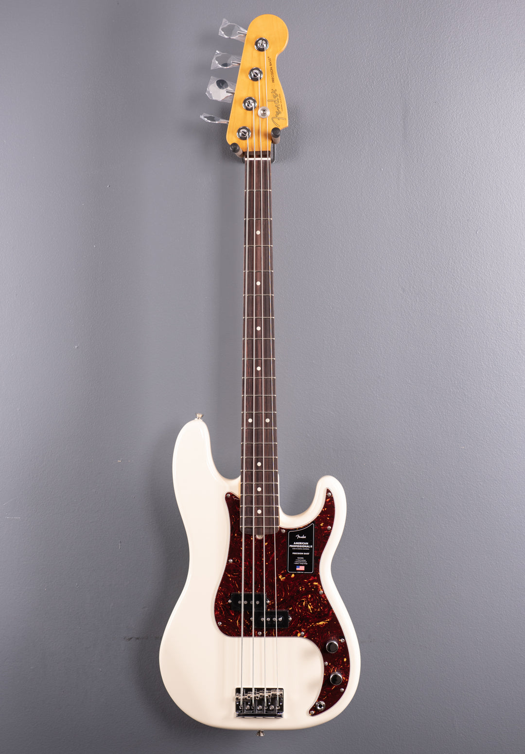 American Professional II Precision Bass - Olympic White w/Maple