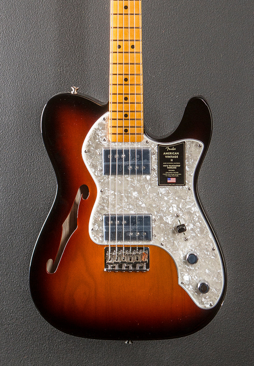 American Vintage II 1972 Telecaster Thinline - 3 Color Sunburst